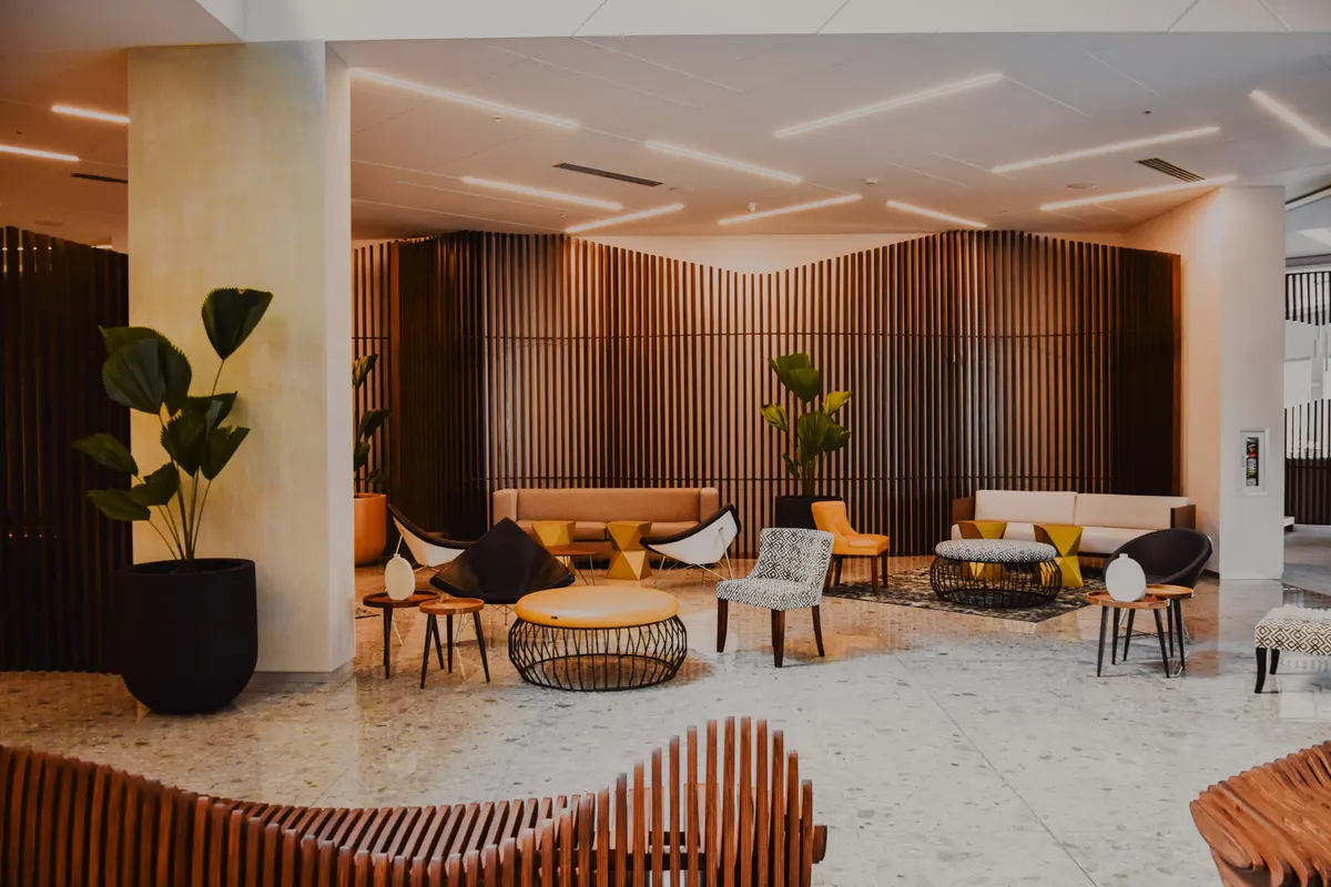 Modern building lobby interior